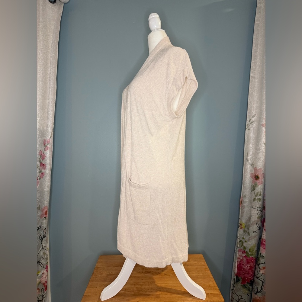 Barefoot Dreams Short-Sleeve Cozy Cream Cardigan - Picture 3 of 7